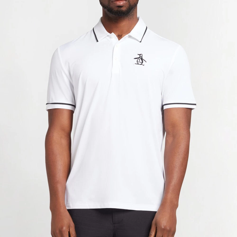 Original Penguin Golf Shirt - Tour Heritage - Bright White AW23 7 Original Penguin Golf Shirt - Tour Heritage - Bright White AW23 - Image 5