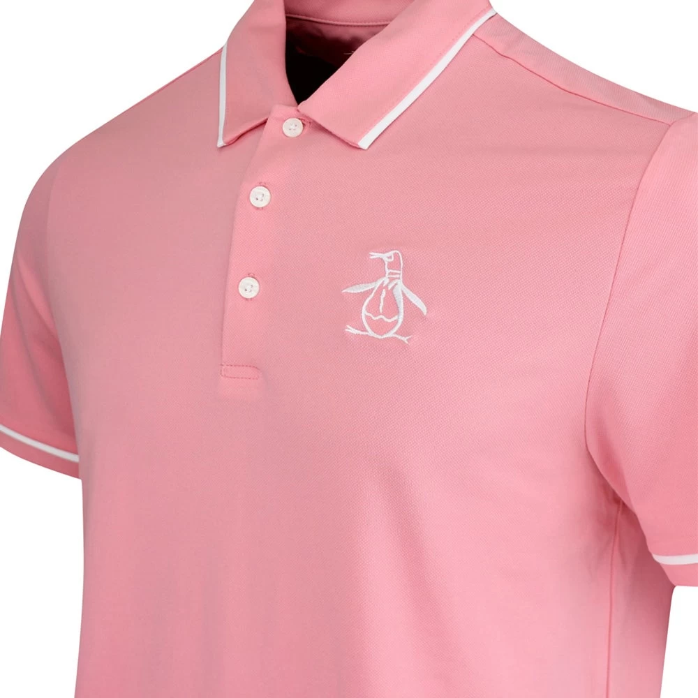 Original Penguin Golf Shirt - Tour Heritage Polo - Strawberry AW23 6 Original Penguin Golf Shirt - Tour Heritage Polo - Strawberry AW23 - Image 4