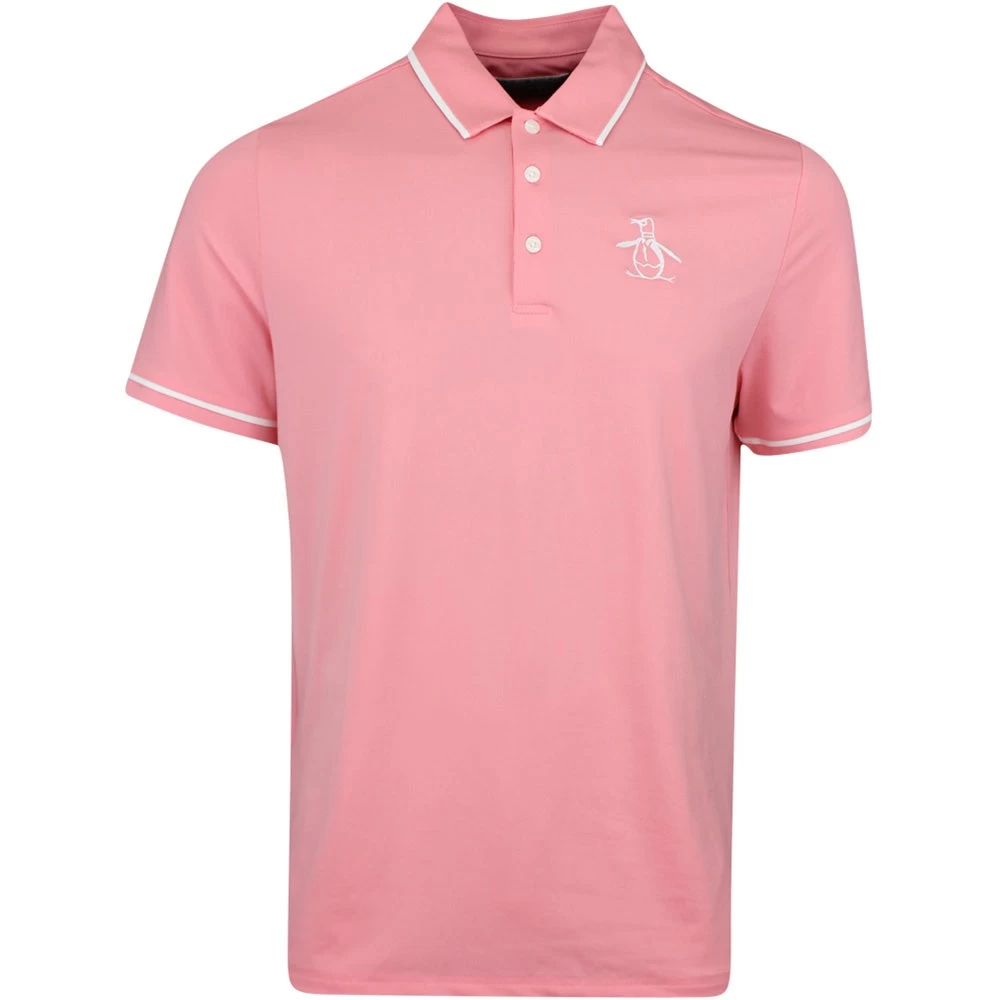 Original Penguin Golf Shirt - Tour Heritage Polo - Strawberry AW23 3 Original Penguin Golf Shirt - Tour Heritage Polo - Strawberry AW23