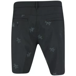 Original Penguin Golf Shorts - Embroidered Pete - Caviar AW23 -Fashion Golf original penguin golf shorts space dye pete caviar ss23 ogbsd009 001 78