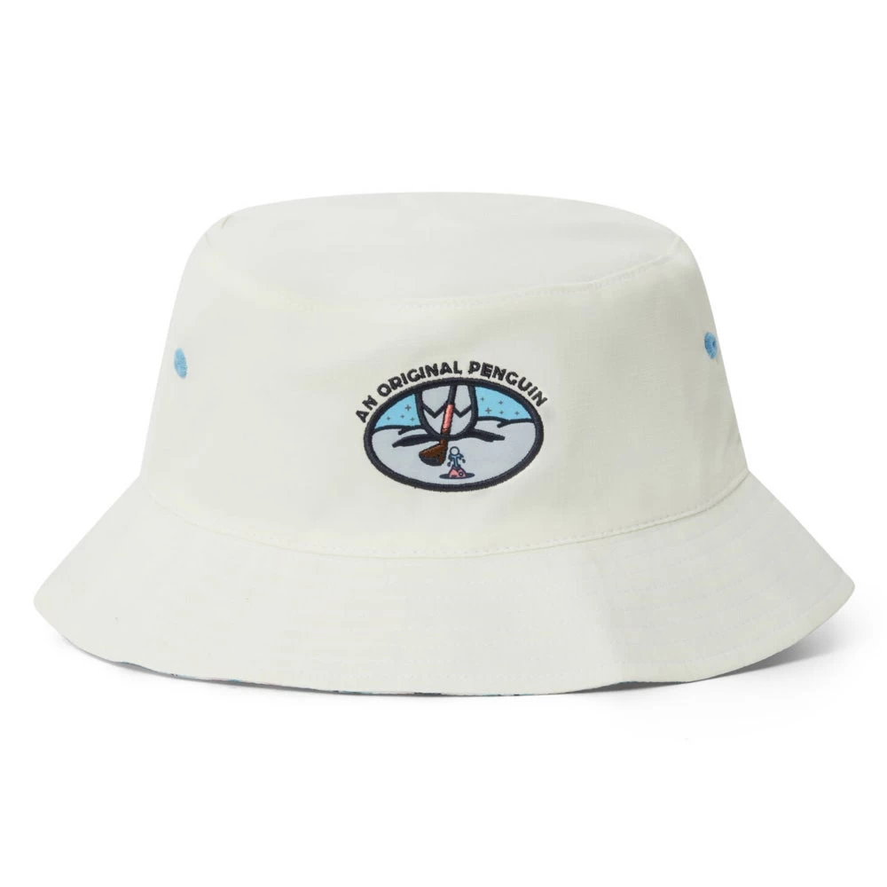 Original Penguin Golf Hat - Atomic Bucket - White Reversible AW23 3 Original Penguin Golf Hat - Atomic Bucket - White Reversible AW23
