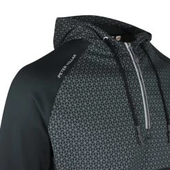 Peter Millar Golf Hoodie - Hyperlight Weld Hybrid HZ - Black SS23 -Fashion Golf peter millar golf hoodie hyperlight weld hybrid hz black ss23 ms23ez53b blk c