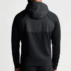 Peter Millar Golf Hoodie - Hyperlight Weld Hybrid HZ - Black SS23 -Fashion Golf peter millar golf hoodie hyperlight weld hybrid hz black ss23 ms23ez53b blk n