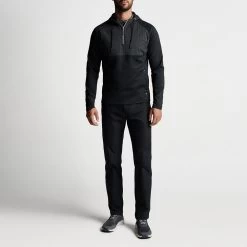 Peter Millar Golf Hoodie - Hyperlight Weld Hybrid HZ - Black SS23 -Fashion Golf peter millar golf hoodie hyperlight weld hybrid hz black ss23 ms23ez53b blk r