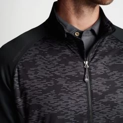 Peter Millar Golf Jacket - Merge Elite Hybrid - Black SS23 -Fashion Golf peter millar golf jacket merge elite hybrid black ss23 ms23ez45a blk p