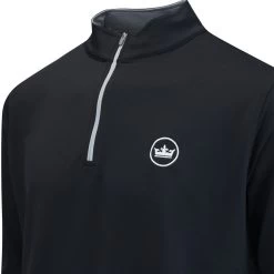 Peter Millar Golf Pullover - Perth Stretch QZ - Black AW23 -Fashion Golf peter millar golf pullover perth stretch qz black aw23 me0ek40 blk 33
