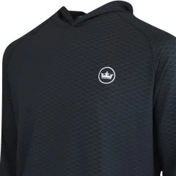 Peter Millar Golf Pullover - Pine Performance Hoodie - Black AW23 -Fashion Golf peter millar golf pullover pine performance hoodie black aw23 mf23ek45a blk 21