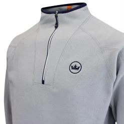 Peter Millar Golf Pullover - Thermal Micro Fleece QZ - Gale Grey AW23 -Fashion Golf peter millar golf pullover thermal micro fleece qz gale grey aw23 mf23ez38 gale 1