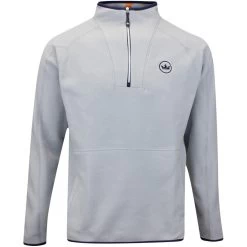 Peter Millar Golf Pullover - Thermal Micro Fleece QZ - Gale Grey AW23