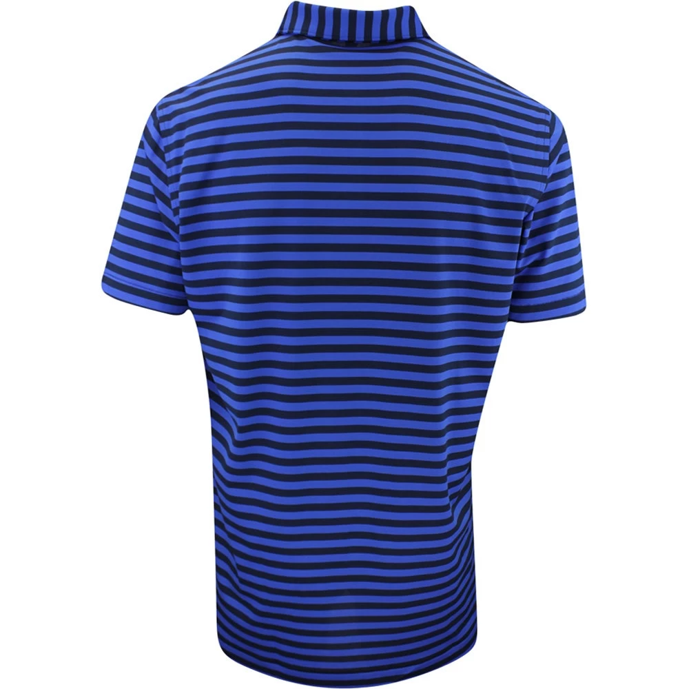 Peter Millar Golf Shirt - Baldwin Stripe Polo - Navy - Sapphire AW23 5 Peter Millar Golf Shirt - Baldwin Stripe Polo - Navy - Sapphire AW23 - Image 3