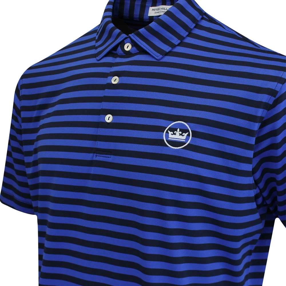 Peter Millar Golf Shirt - Baldwin Stripe Polo - Navy - Sapphire AW23 6 Peter Millar Golf Shirt - Baldwin Stripe Polo - Navy - Sapphire AW23 - Image 4
