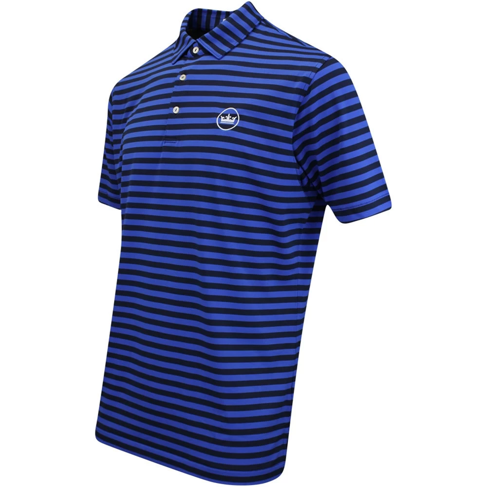 Peter Millar Golf Shirt - Baldwin Stripe Polo - Navy - Sapphire AW23 4 Peter Millar Golf Shirt - Baldwin Stripe Polo - Navy - Sapphire AW23 - Image 2