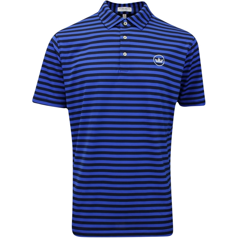 Peter Millar Golf Shirt - Baldwin Stripe Polo - Navy - Sapphire AW23 3 Peter Millar Golf Shirt - Baldwin Stripe Polo - Navy - Sapphire AW23