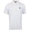 Peter Millar Golf Shirt - Cypress Print Polo - White AW23 -Fashion Golf peter millar golf shirt cypress print polo white aw23 mf23ek13s wht 47