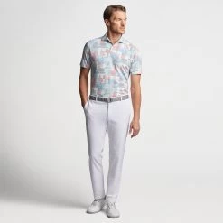 Peter Millar Golf Shirt - Jazz Pique Polo - Marina Blue SS23 -Fashion Golf peter millar golf shirt jazz pique polo marina blue ss23 ms23xk56e mrna e