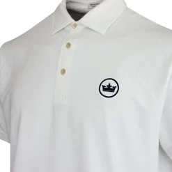 Peter Millar Golf Shirt - Solid Polo - White AW23 -Fashion Golf peter millar golf shirt solid polo white aw23 me0ek01s wht 65