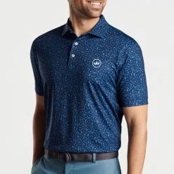 Peter Millar Golf Shirt - Badlands Bluff Polo - Navy AW23 14 Peter Millar Golf Shirt - Badlands Bluff Polo - Navy AW23 -Fashion Golf peter millar model shot 0000s 0074 mf23ek26s nav alt a