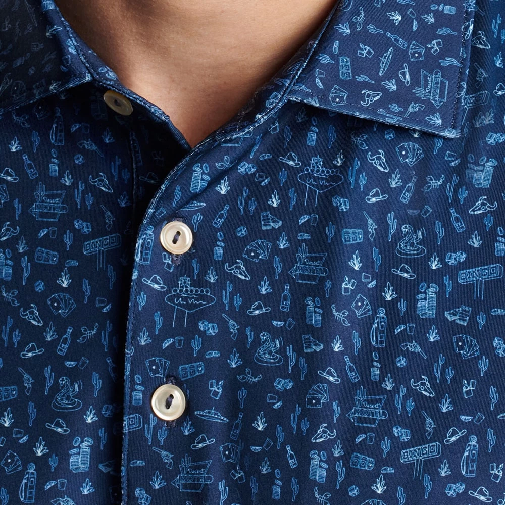 Peter Millar Golf Shirt - Badlands Bluff Polo - Navy AW23 10 Peter Millar Golf Shirt - Badlands Bluff Polo - Navy AW23 - Image 8