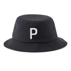 PUMA Golf Hat - P Logo Bucket - Black AW23