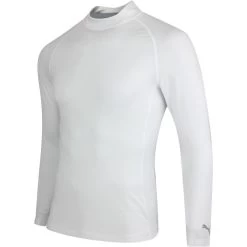 PUMA Golf Base Layer - Long Sleeve Mock - White Glow AW23 -Fashion Golf puma golf base layer shirt mock aw22 02s 1