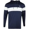 PUMA Golf Hoodie - MATTR Colourblock - Navy Blazer AW23 -Fashion Golf puma golf hoodie mattr colourblock navy blazer ss23 620252 02 d