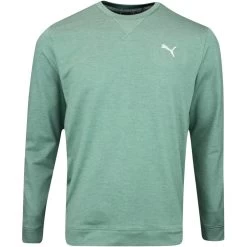 PUMA Golf Jumper - Cloudspun Crew Neck - Eucalyptus Htr AW23