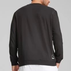 PUMA Golf Jumper - PTC Midweight Crew Neck - Black AW23 -Fashion Golf puma golf jumper ptc midweight crew neck black ss23 539206 02 38 1