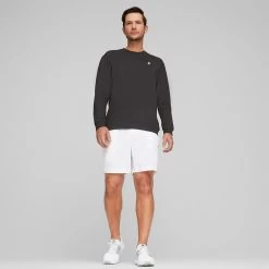 PUMA Golf Jumper - PTC Midweight Crew Neck - Black AW23 -Fashion Golf puma golf jumper ptc midweight crew neck black ss23 539206 02 39 1