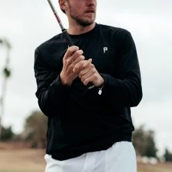 PUMA Golf Jumper - PTC Midweight Crew Neck - Black AW23 -Fashion Golf puma golf jumper ptc midweight crew neck black ss23 539206 02 3x