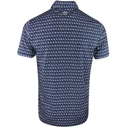 PUMA Golf Shirt - MATTR Flamingo Tile Polo - Navy Blazer SS23 -Fashion Golf puma golf shirt mattr flamingo tile polo navy blazer ss23 537458 01 d