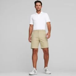 PUMA Golf Shorts - Dealer 8" - Alabaster AW23 -Fashion Golf puma golf shorts dealer 8 inch su23 03f