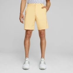 PUMA Golf Shorts - Dealer Short 8" - Flaxen AW23 -Fashion Golf puma golf shorts dealer short 8 flaxen aw23 53778821 58