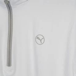 PUMA Golf Pullover - Lightweight QZ - White Glow AW23 -Fashion Golf puma aw23 laydown shot salter 0007 puma ss23 5