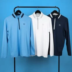 PUMA Golf Pullover - Lightweight QZ - White Glow AW23 -Fashion Golf puma aw23 laydown shot salter 0009 puma ss23 3