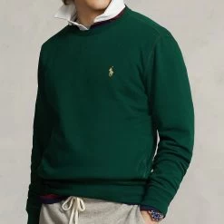Ralph Lauren POLO Golf Jumper - Fleece Crew Neck - Moss Agate AW23 -Fashion Golf ralph lauren polo golf jumper fleece crew neck moss agate aw23 710875152007 42