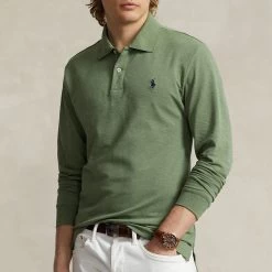 Ralph Lauren POLO Golf Shirt - LS Stretch Pique - Cargo Green AW23 -Fashion Golf ralph lauren polo golf shirt ls stretch pique cargo green aw23 710875146008 54