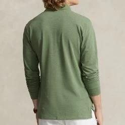 Ralph Lauren POLO Golf Shirt - LS Stretch Pique - Cargo Green AW23 -Fashion Golf ralph lauren polo golf shirt ls stretch pique cargo green aw23 710875146008 56