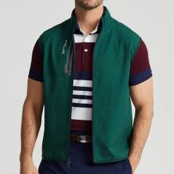 RLX Golf Gilet - Tech Terry Vest - Green Houndstooth AW23 -Fashion Golf rlx golf gilet tech terry vest green houndstooth aw23 golfposer 26