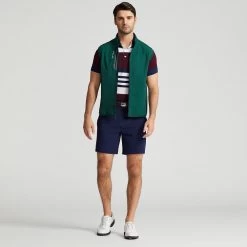 RLX Golf Gilet - Tech Terry Vest - Green Houndstooth AW23 -Fashion Golf rlx golf gilet tech terry vest green houndstooth aw23 golfposer 29