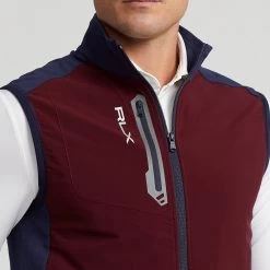 RLX Golf Gilet - Tech Terry Vest - Harvard Wine AW23 -Fashion Golf rlx golf gilet tech terry vest harvard wine aw23 golfposer 32