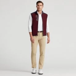 RLX Golf Gilet - Tech Terry Vest - Harvard Wine AW23 -Fashion Golf rlx golf gilet tech terry vest harvard wine aw23 golfposer 34