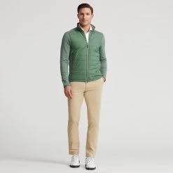RLX Golf Jacket - Quilted Coolwool FZ - Fatigue Green AW23 -Fashion Golf rlx golf jacket quilted coolwool fz fatigue green aw23 4