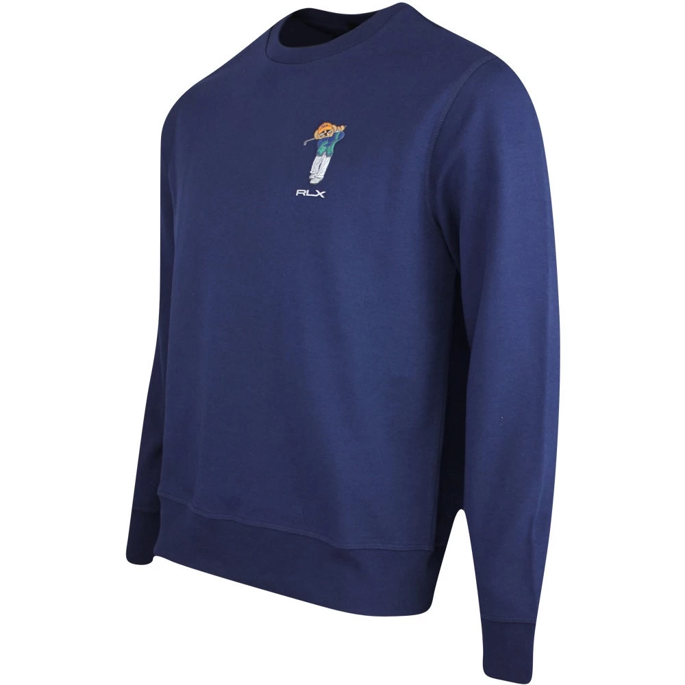 RLX Golf Jumper - Bear Logo Crew Neck - Refined Navy AW23 4 RLX Golf Jumper - Bear Logo Crew Neck - Refined Navy AW23 - Image 2