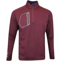 RLX Golf Pullover - Brushback Tech Jersey - Harvard Wine AW23