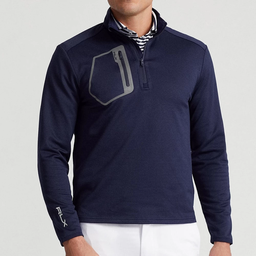 RLX Golf Pullover - Brushback Tech Jersey - Navy Houndstooth AW23 7 RLX Golf Pullover - Brushback Tech Jersey - Navy Houndstooth AW23 - Image 5