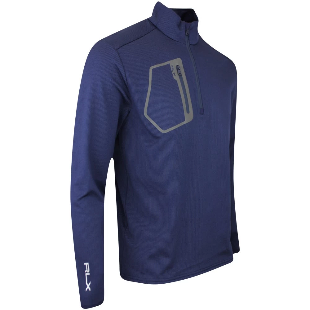 RLX Golf Pullover - Brushback Tech Jersey - Navy Houndstooth AW23 4 RLX Golf Pullover - Brushback Tech Jersey - Navy Houndstooth AW23 - Image 2