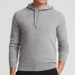 RLX Golf Pullover - Cashmere Hoodie - Steel Grey Heather AW23 -Fashion Golf rlx golf pullover cashmere hoodie steel grey heather aw23 golfposer 36
