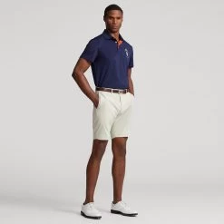 RLX Golf Shirt - Airtech Bear Logo Polo - Refined Navy AW23 -Fashion Golf rlx golf shirt airtech bear logo polo refined navy aw23 785915864002 73