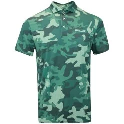RLX Golf Shirt - Camo Driver Printed Airflow - Moss Agate AW23