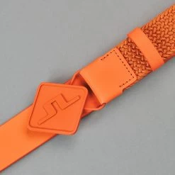J.Lindeberg Golf Belt - Diamond Stretch Woven - Russet Orange SS23 -Fashion Golf salter product detail shot 0000 layer 62